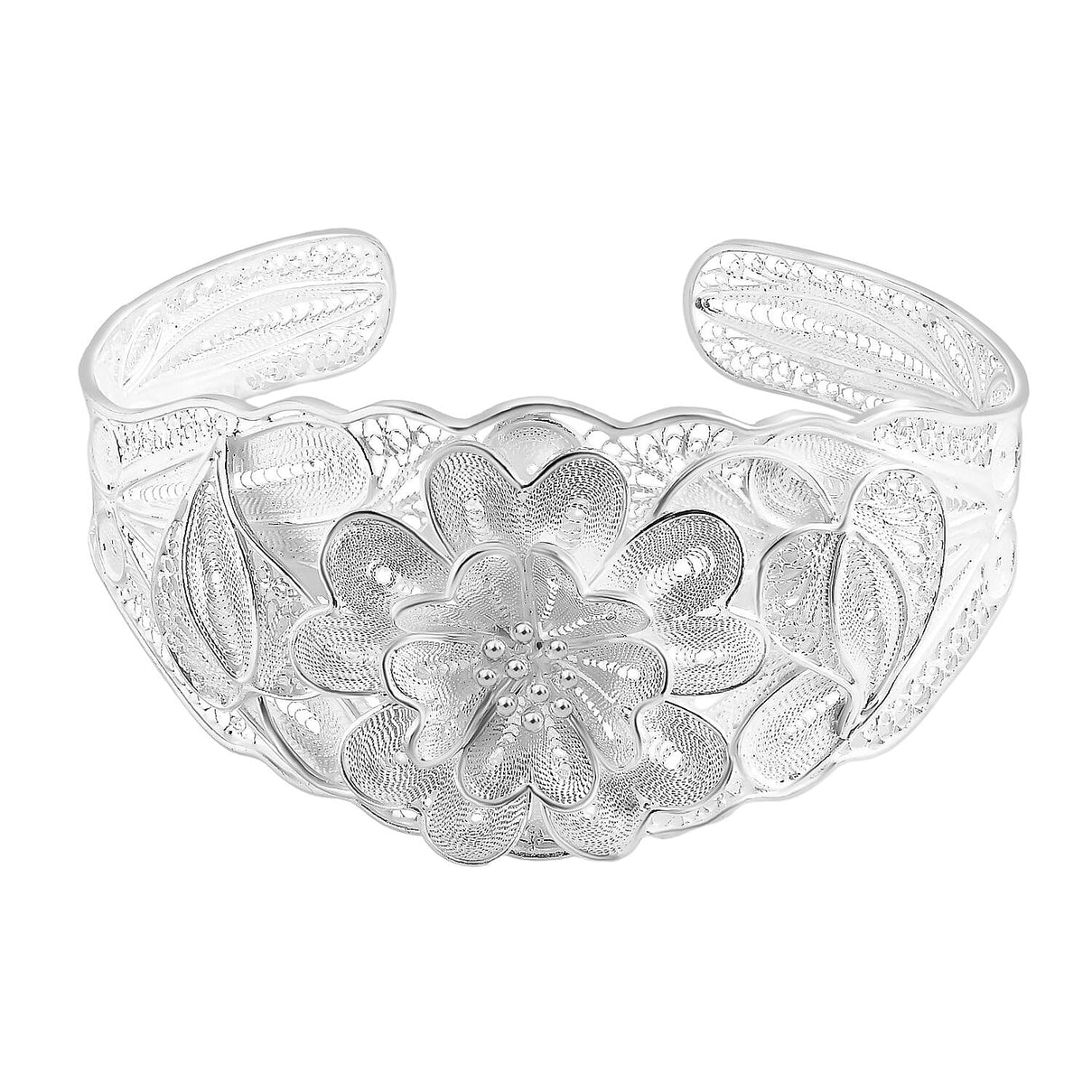Royal Bali Collection Sterling Silver Cuff Bangle (Size - 8), Silver Wt. 29.83 Gms 8380884 0