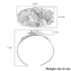 Royal Bali Collection Sterling Silver Cuff Bangle (Size - 8), Silver Wt. 29.83 Gms