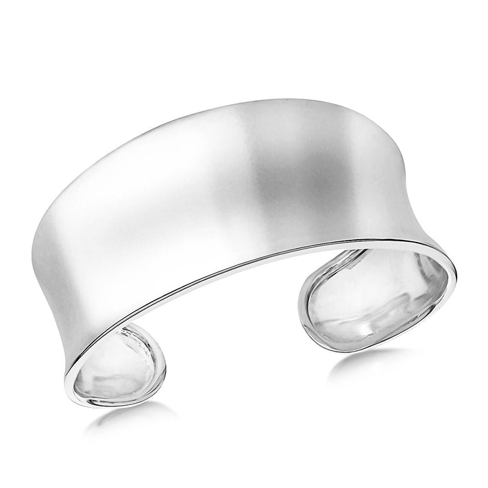 Sterling Silver 30mm Concave Bangle (Size - 6-7) 7312953 1