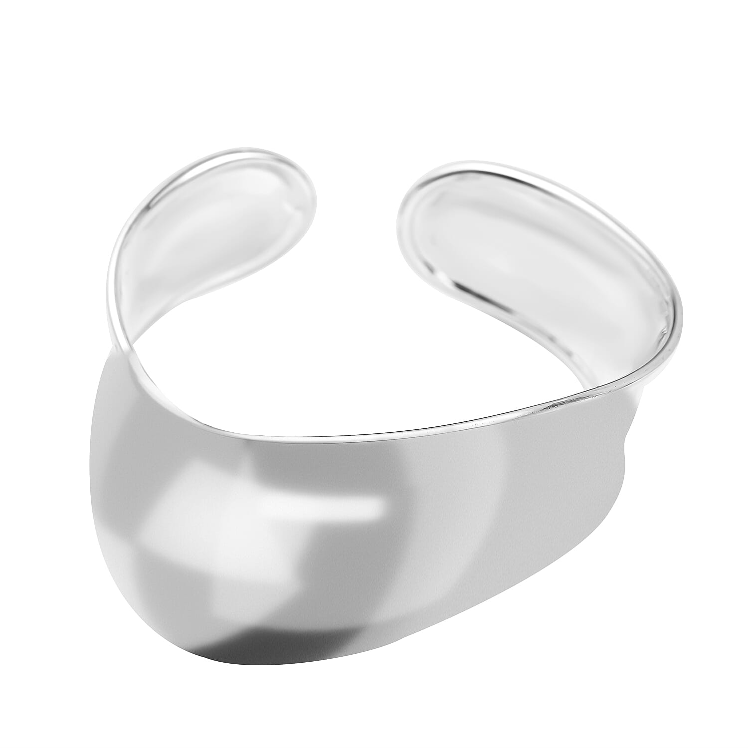 Sterling Silver Polished Wave Bangle (Size - 6-7) 7312550 0