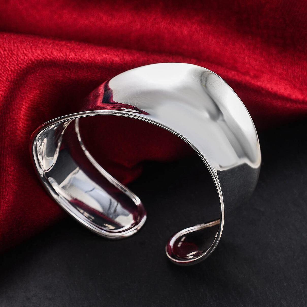 Sterling Silver Polished Wave Bangle (Size - 6-7) 7312550 1