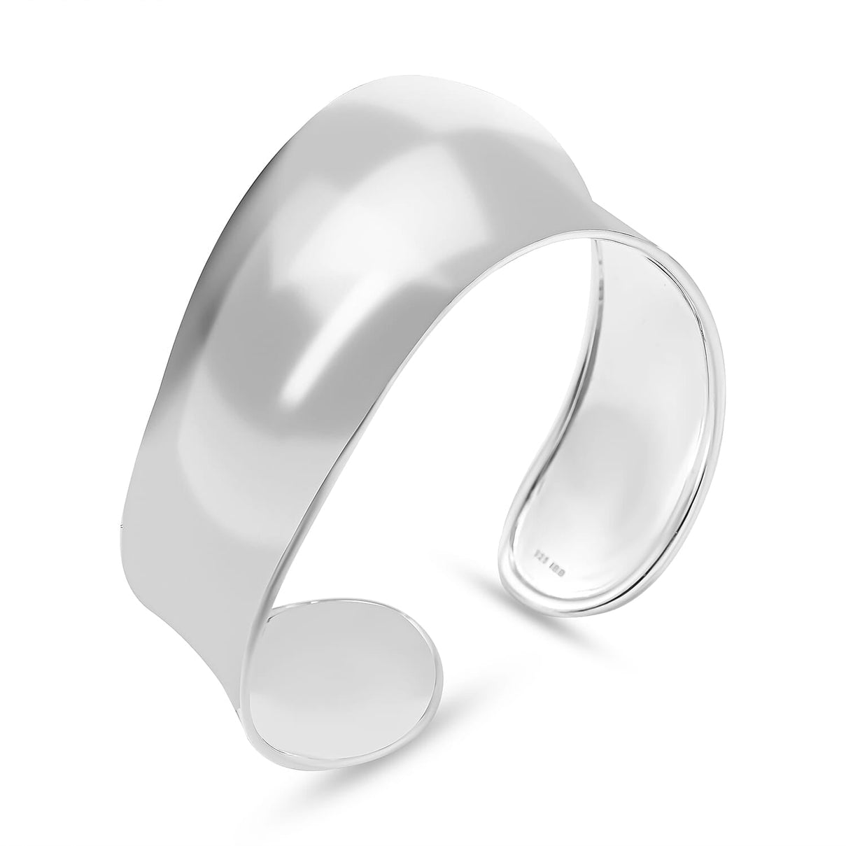 Sterling Silver Polished Wave Bangle (Size - 6-7) 7312550 2
