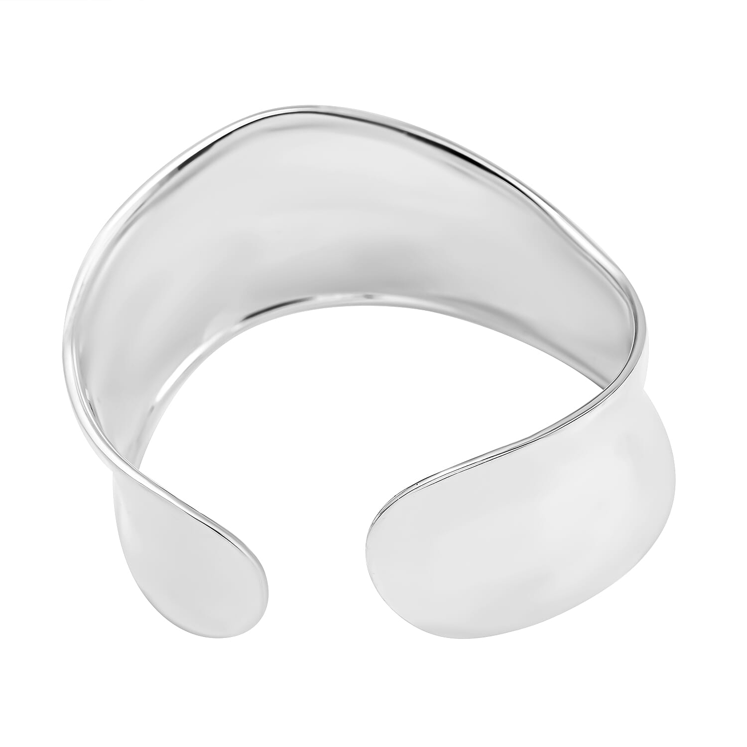 Sterling Silver Polished Wave Bangle (Size - 6-7) 7312550 3