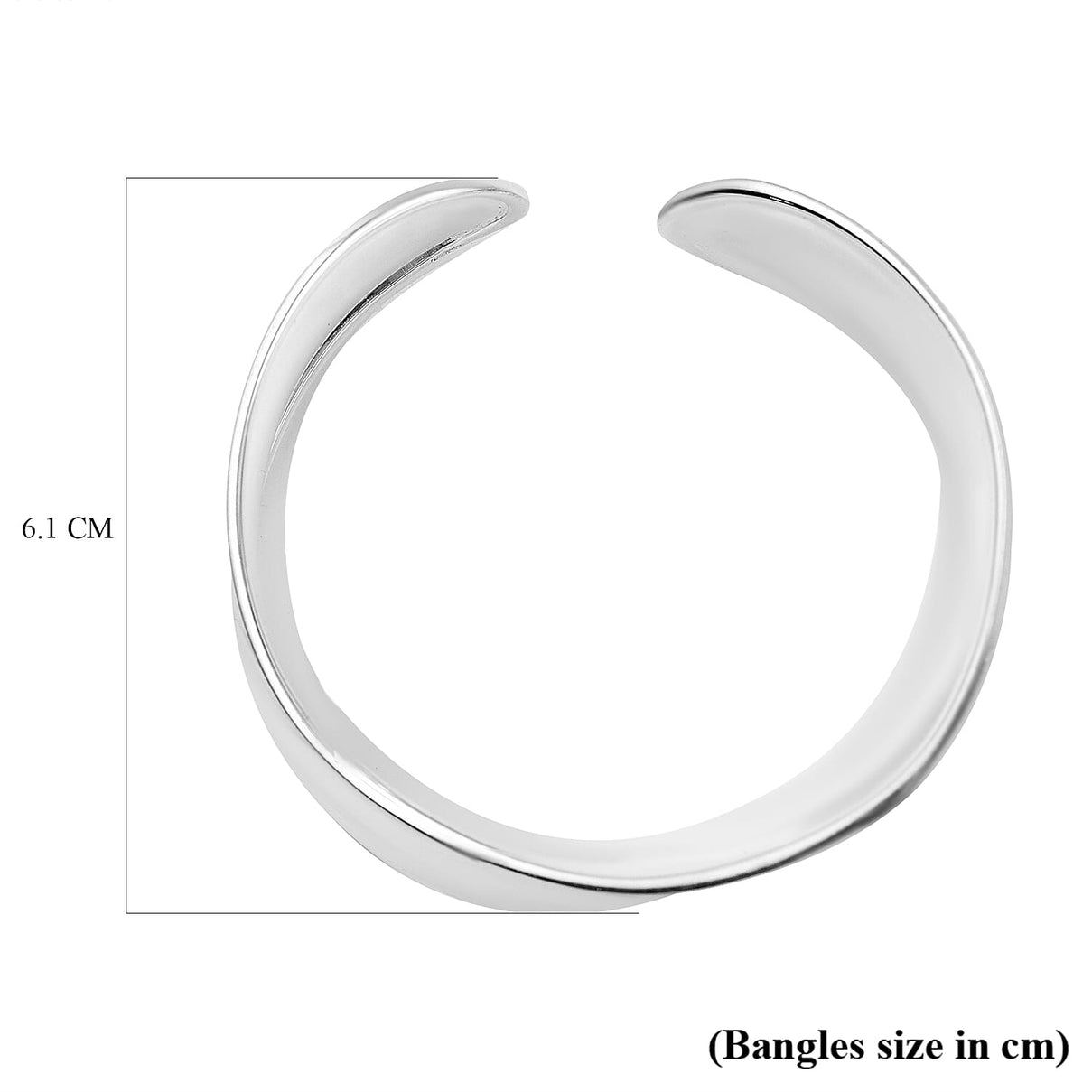 Sterling Silver Polished Wave Bangle (Size - 6-7) 7312550 4