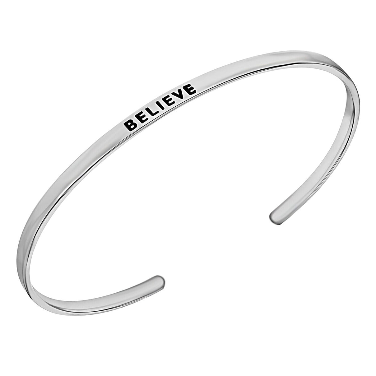 Sterling Silver Friend Message Cuff Bangle (Size - 6-7) 7312913 0