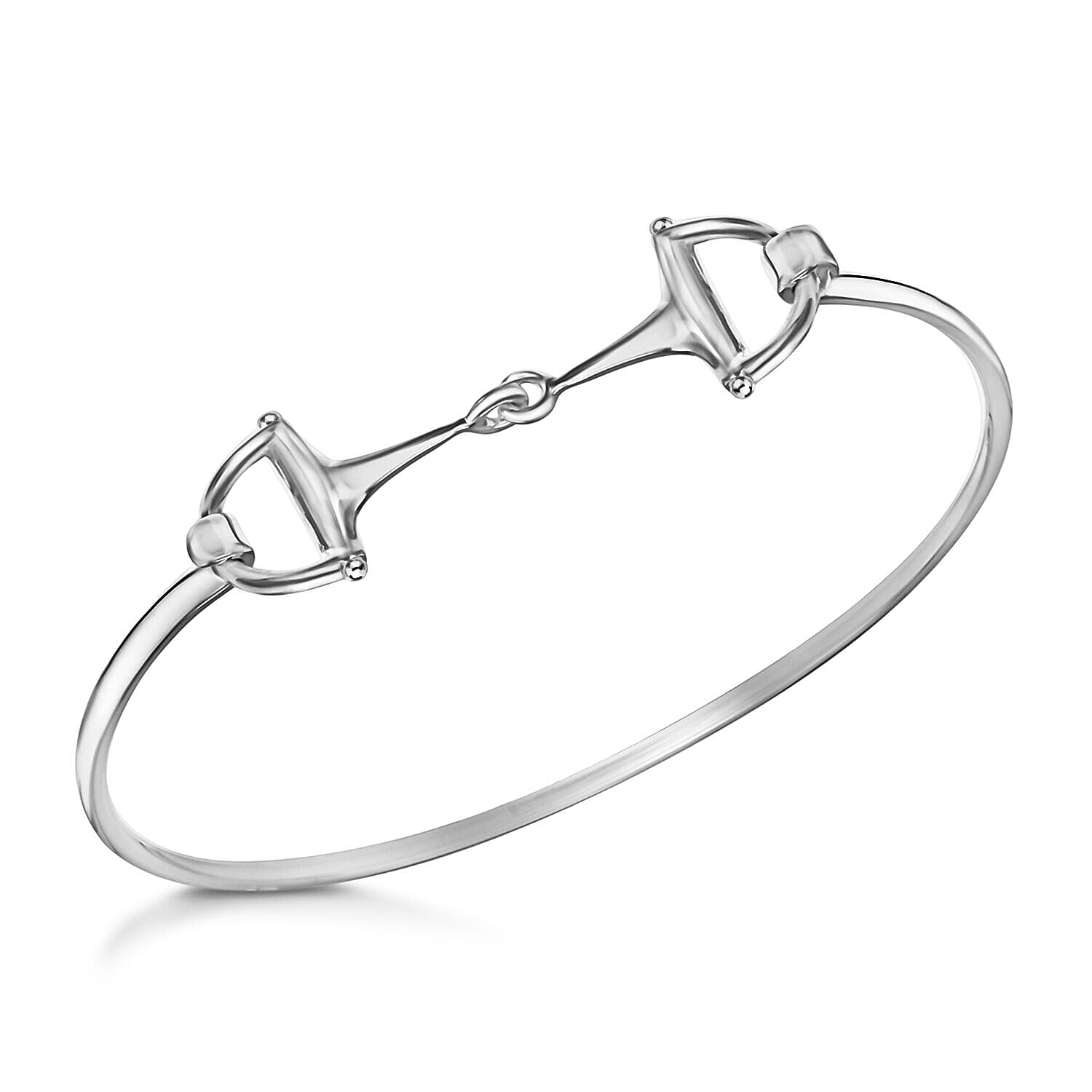 Sterling Silver 13.5mm x 46mm Double Stirrup Bangle (Size - 6-7) 7312556 0