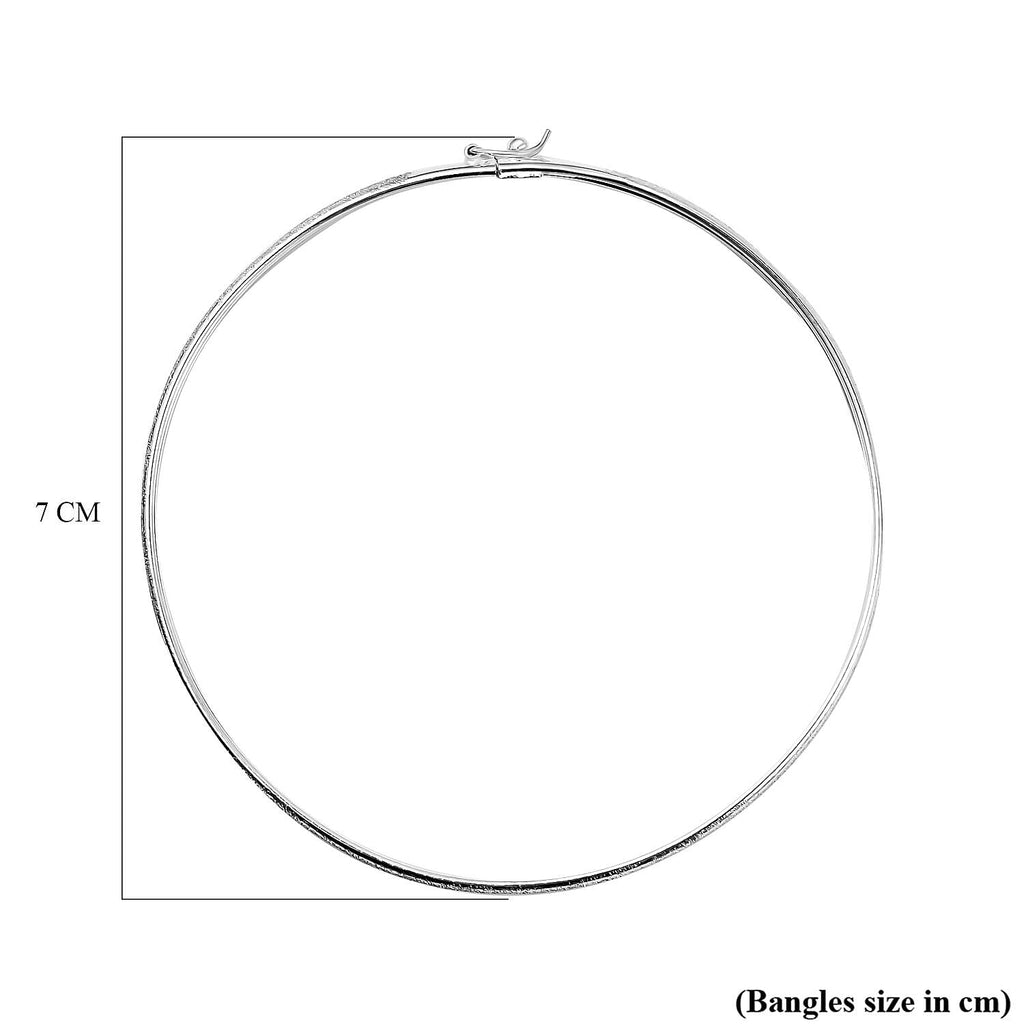 NY Close Out Deal- Sterling Silver Bangle (Size 7.5)