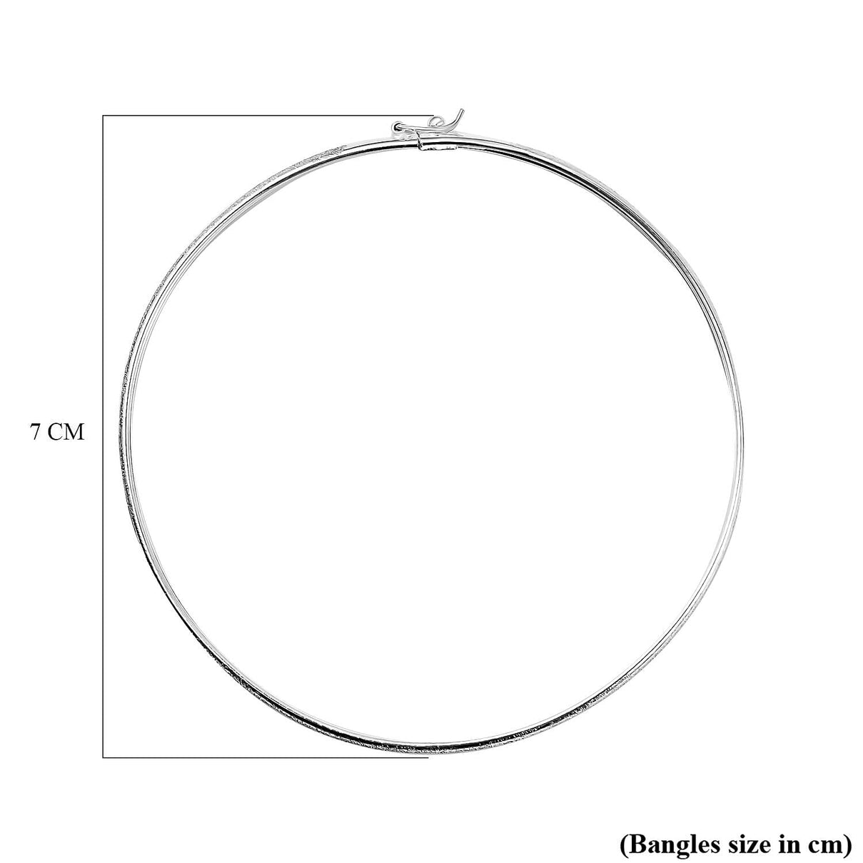 NY Close Out Deal- Sterling Silver Bangle (Size 7.5) 7489092 4