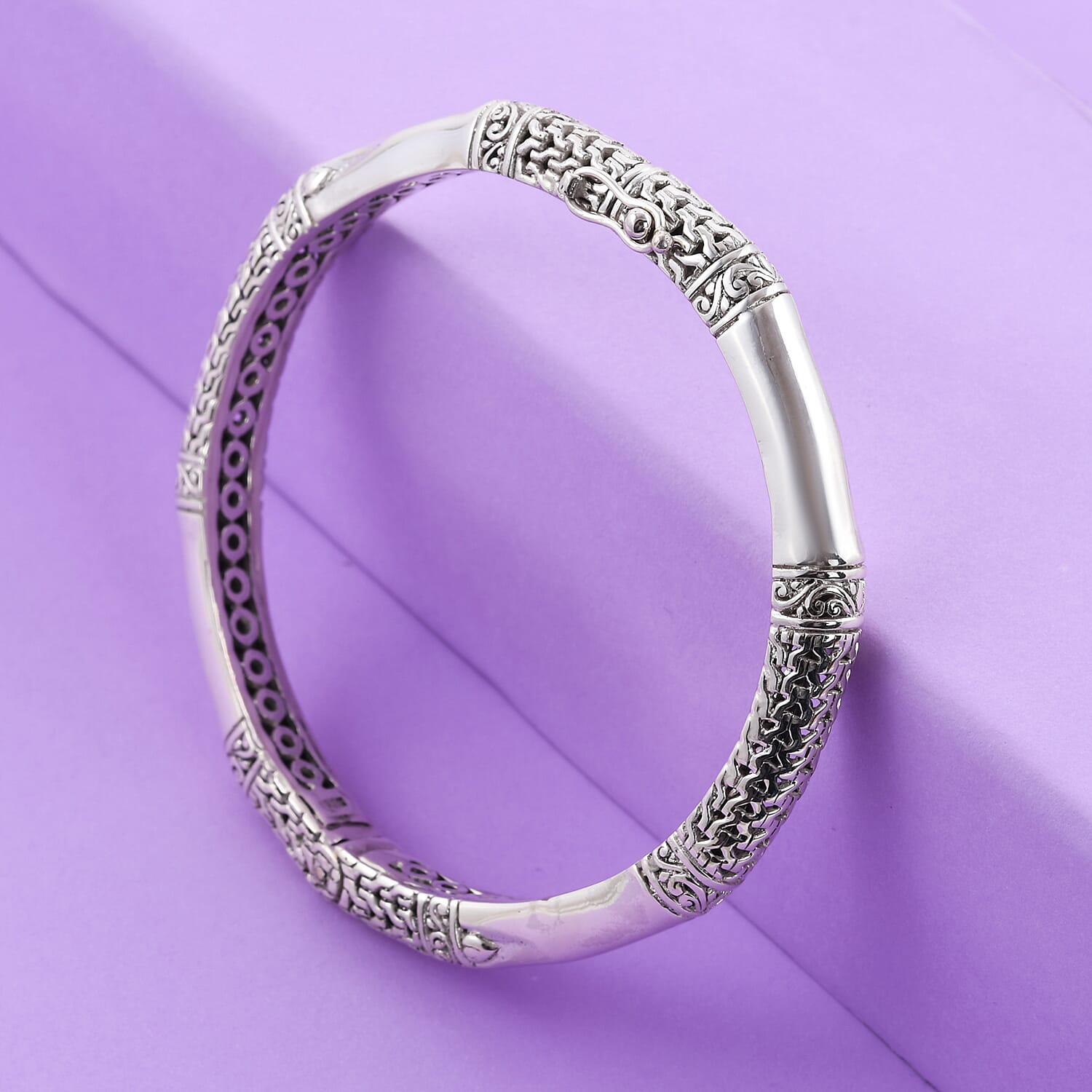 Sterling Silver Bangle (Size 7.5), Silver Wt 25.40 Gms 7132409 1