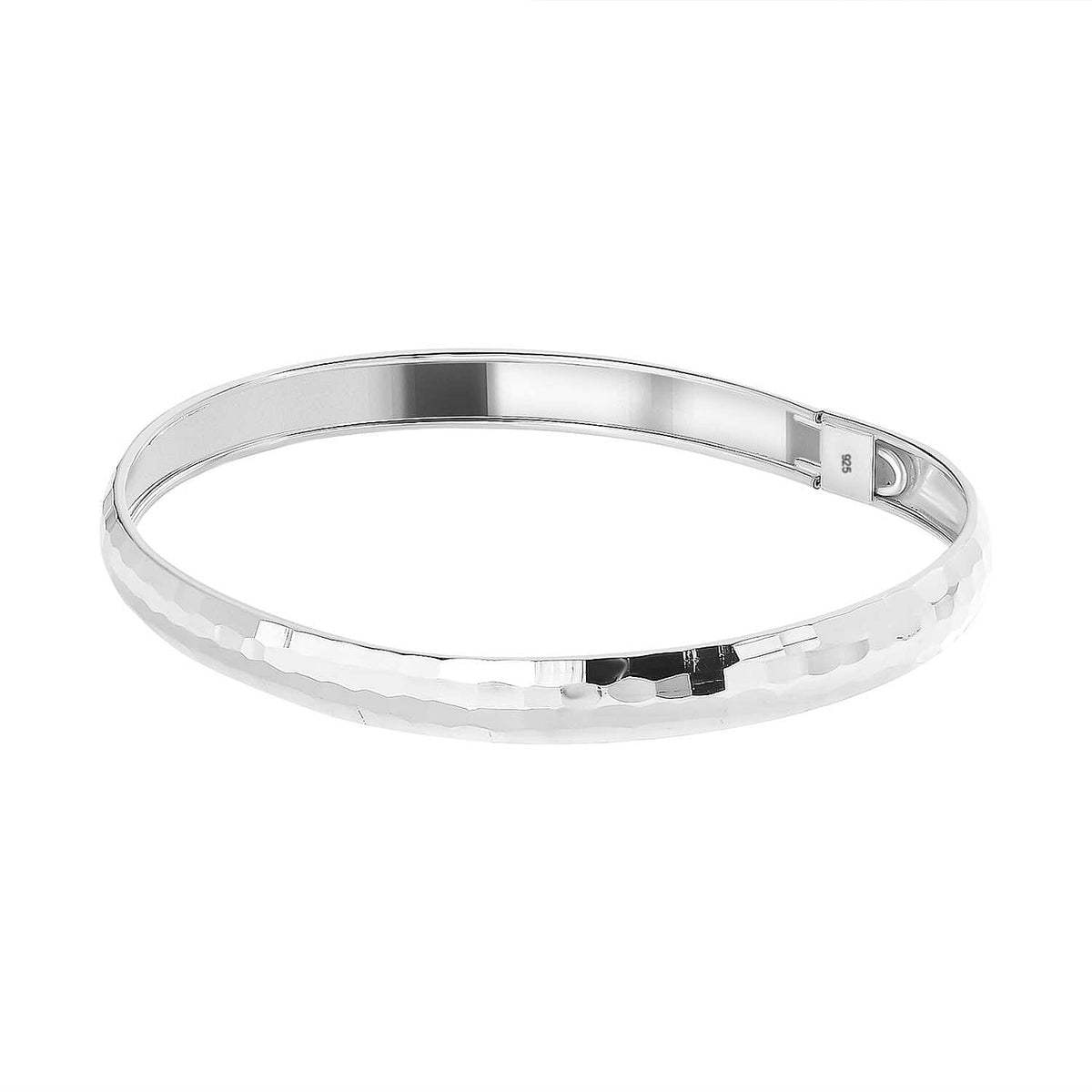 Hatton Garden Closeout Deal - Sterling Silver Diamond Cut Bangle 7831158 4