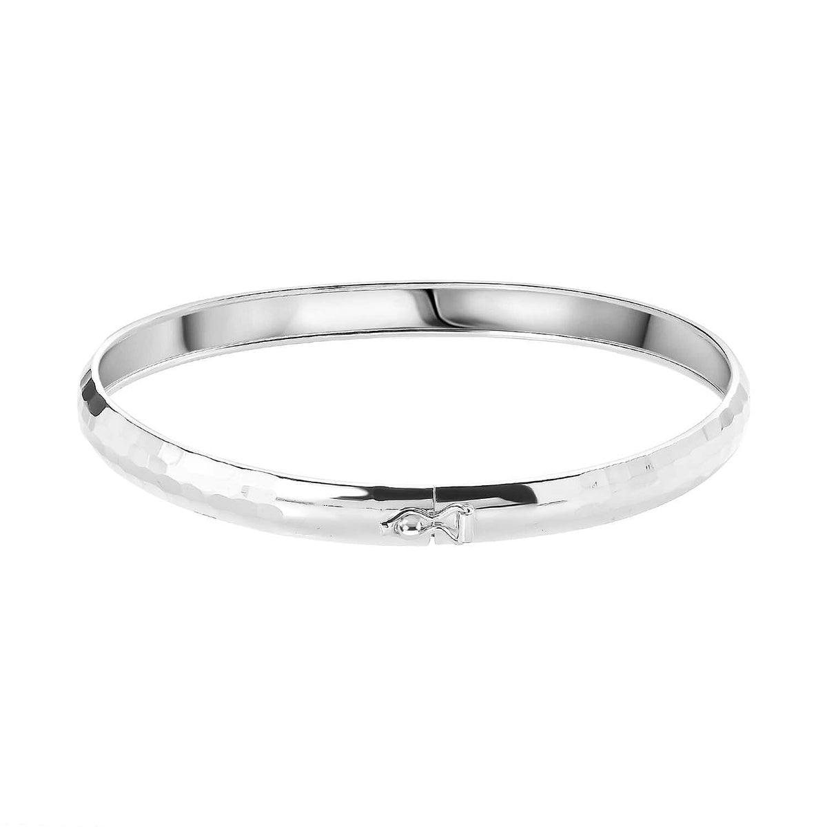 Hatton Garden Closeout Deal - Sterling Silver Diamond Cut Bangle 7831158 5