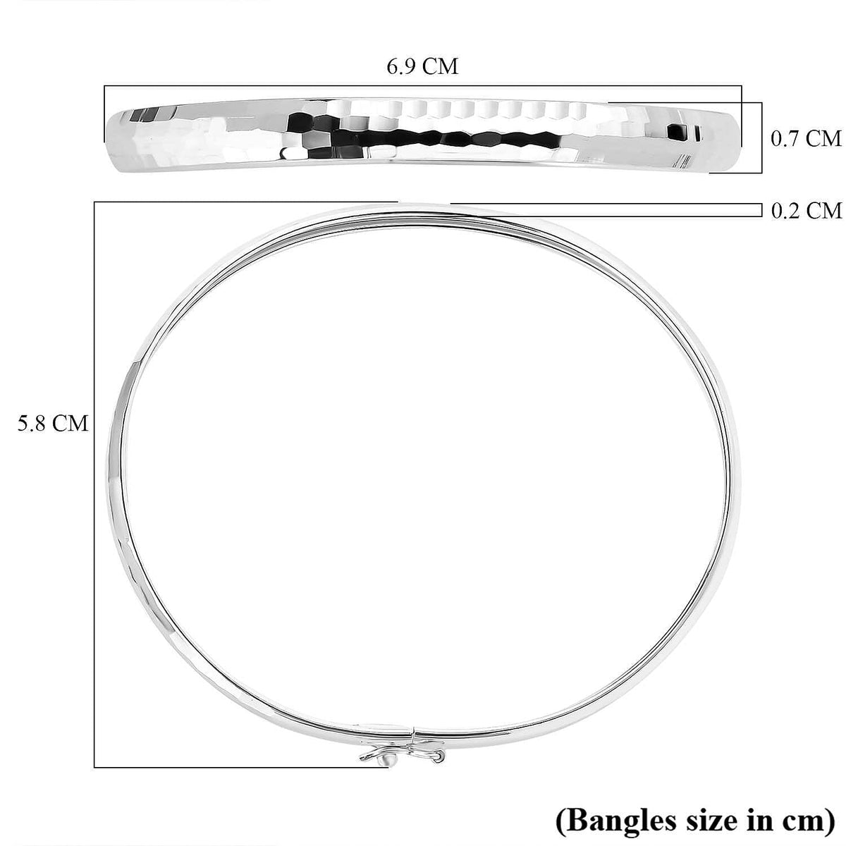 Hatton Garden Closeout Deal - Sterling Silver Diamond Cut Bangle 7831158 6