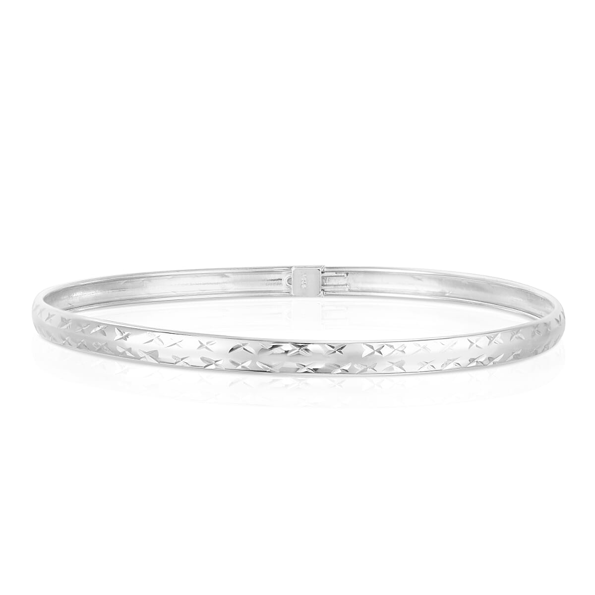 New York Close Out- Sterling Silver Bangle (Size - 8) V32646935 0
