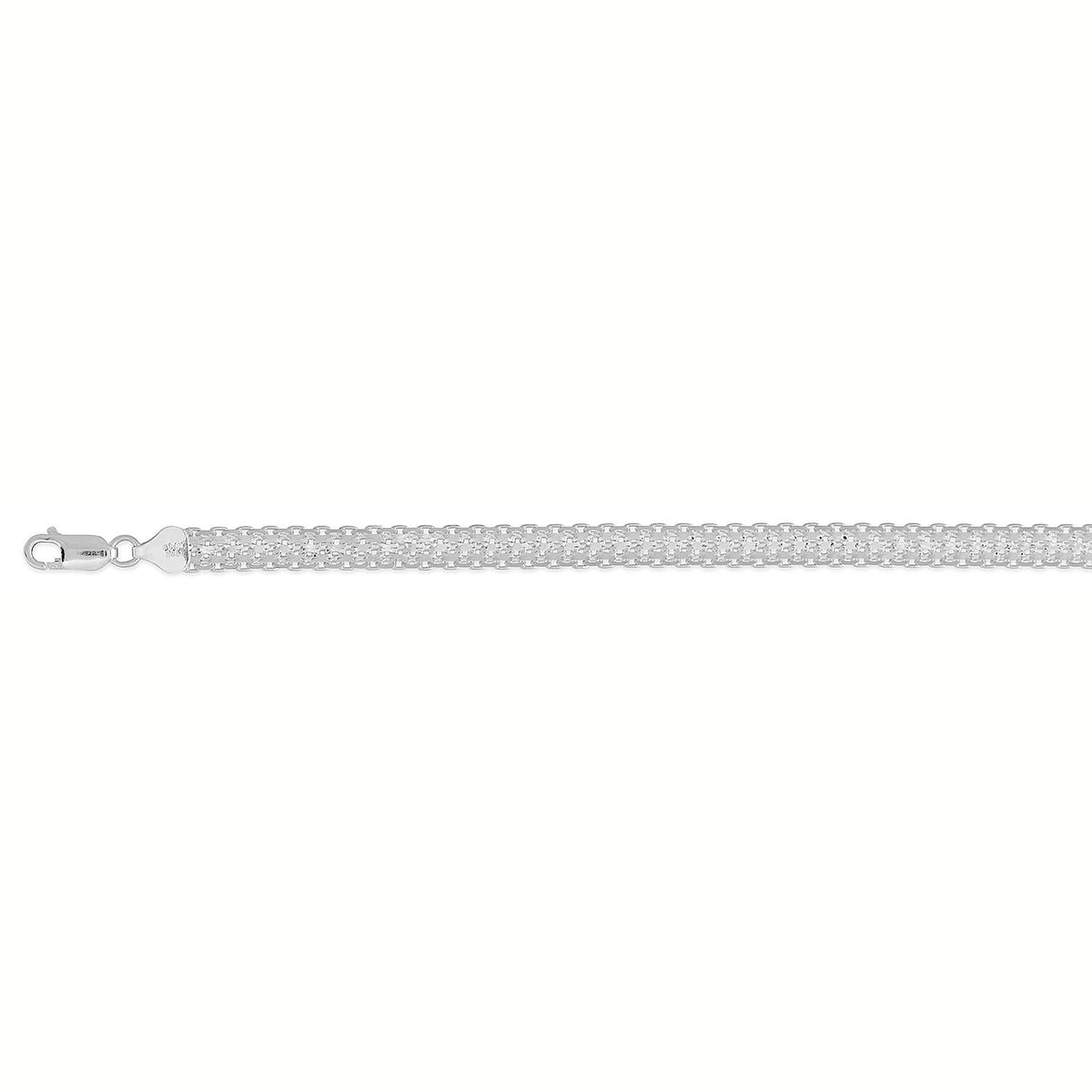 Yellow Gold Plated Sterling Silver Bismark Bracelet with Lobster Clasp (Size - 8), Silver Wt. 13.70 Gms