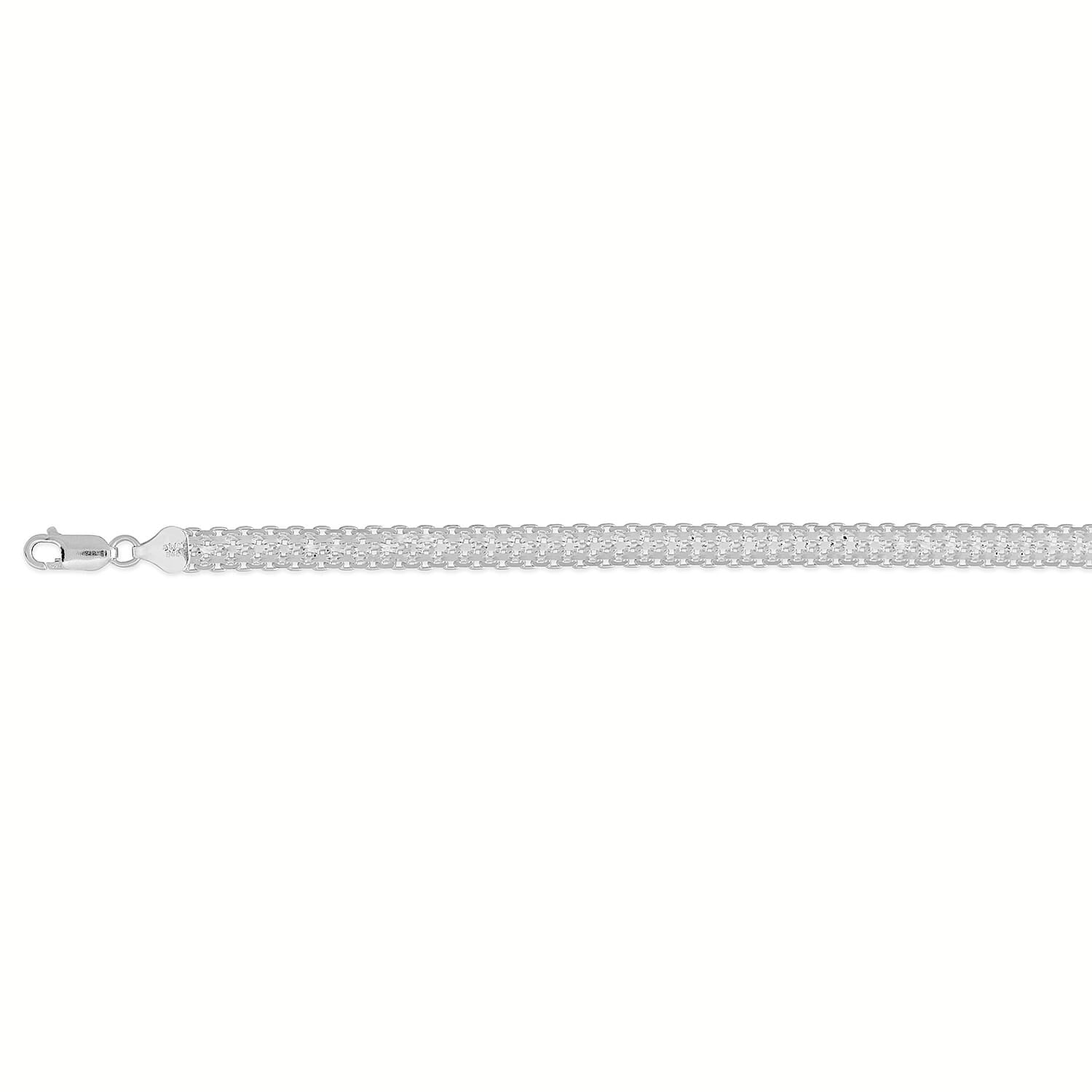 Italian Made Sterling Silver Bismark Necklace (Size - 20) with Lobster Clasp, Silver Wt. 32.21 Gms 8415113 0