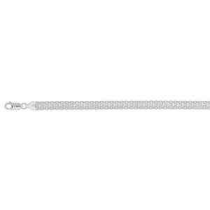 Yellow Gold Plated Sterling Silver Bismark Bracelet with Lobster Clasp (Size - 8), Silver Wt. 13.70 Gms