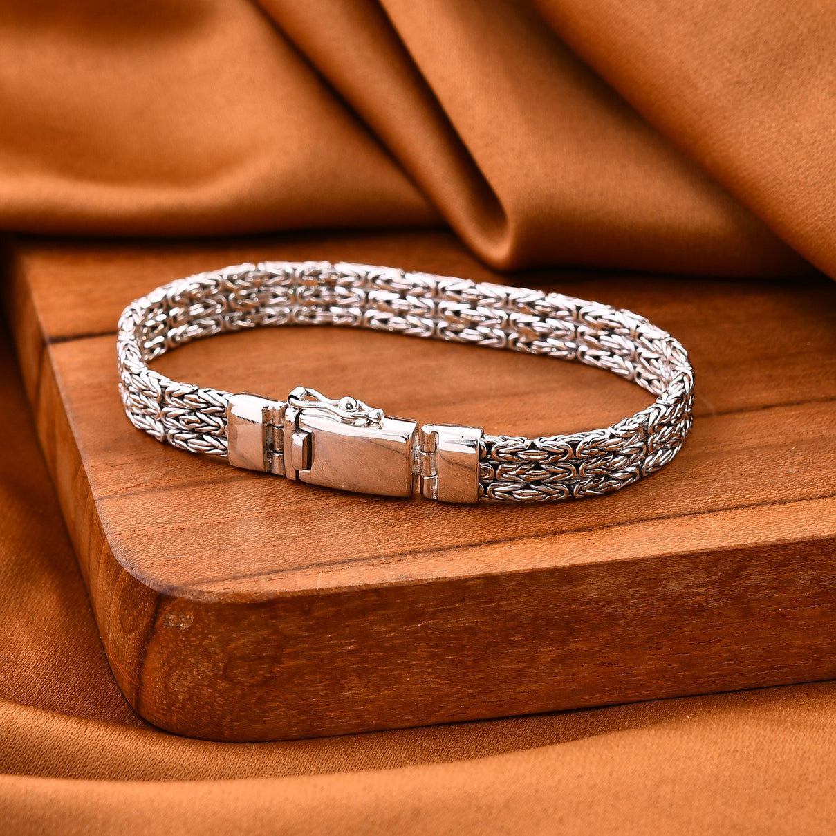 Royal Bali Collection - Sterling Silver Borobudur Bracelet (Size 7), Silver Wt. 26.80 Gms. 7664420 6