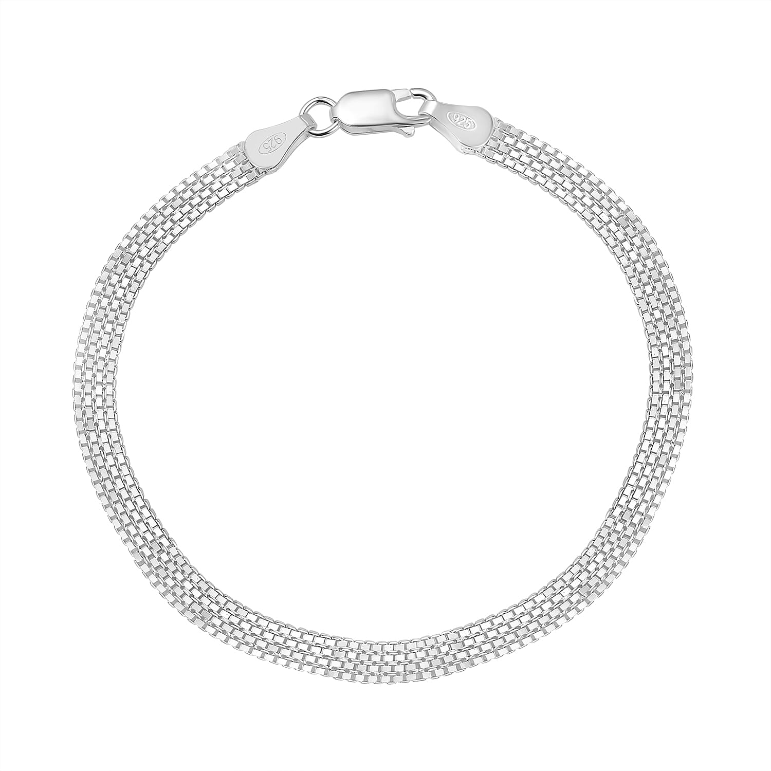 Mega Close Out Deal- Sterling Silver Box Bracelet (Size - 7.5) 7720942 0