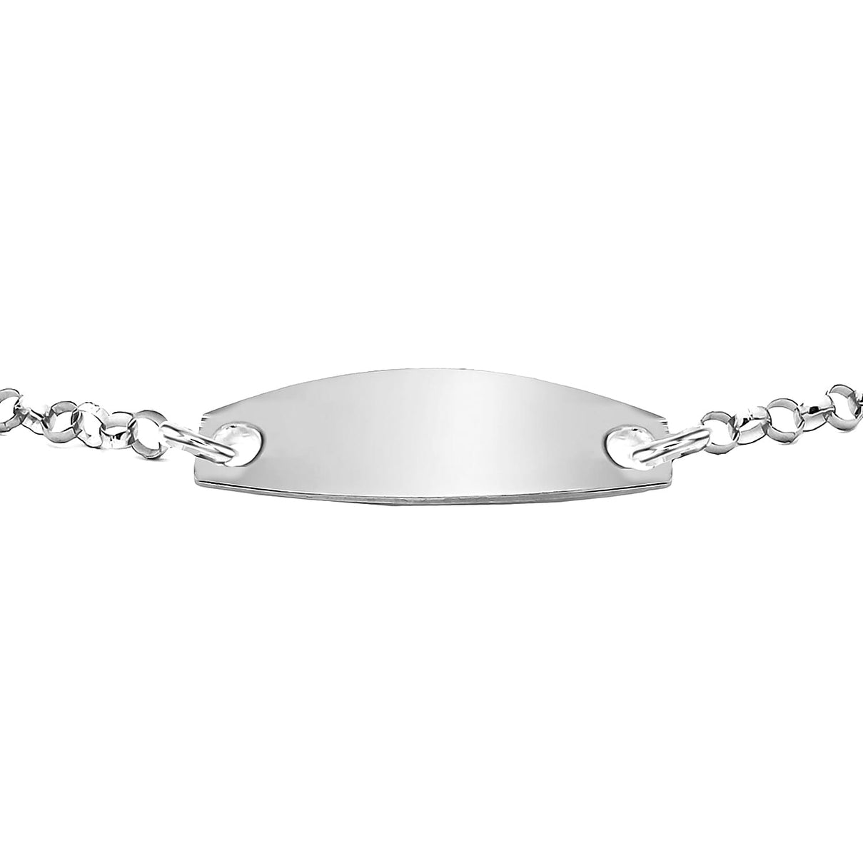Sterling Silver Oval 6.5mm x 15.5mm ID 2.2mm Belcher Bracelet 5 Inch to 6.5 Inch 7457378 2