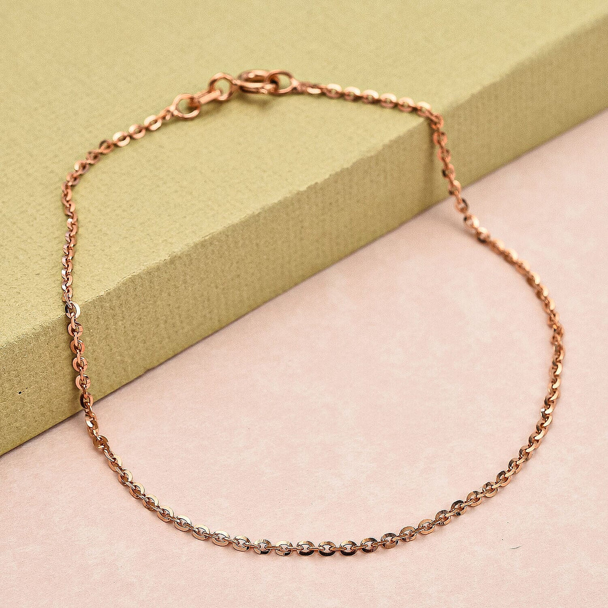 Rose Gold Plated Sterling Silver Bracelet (Size - 7.25) V32757347 1