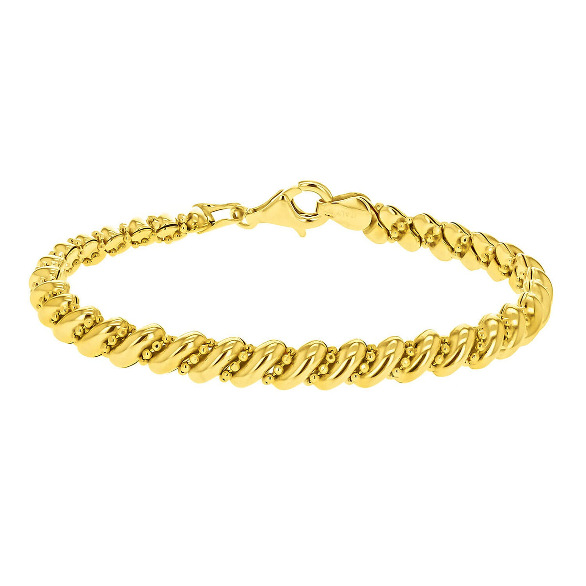 Sterling Silver Gold Plated San Marco and Bead Bracelet 7.5 Inch 7315084 0