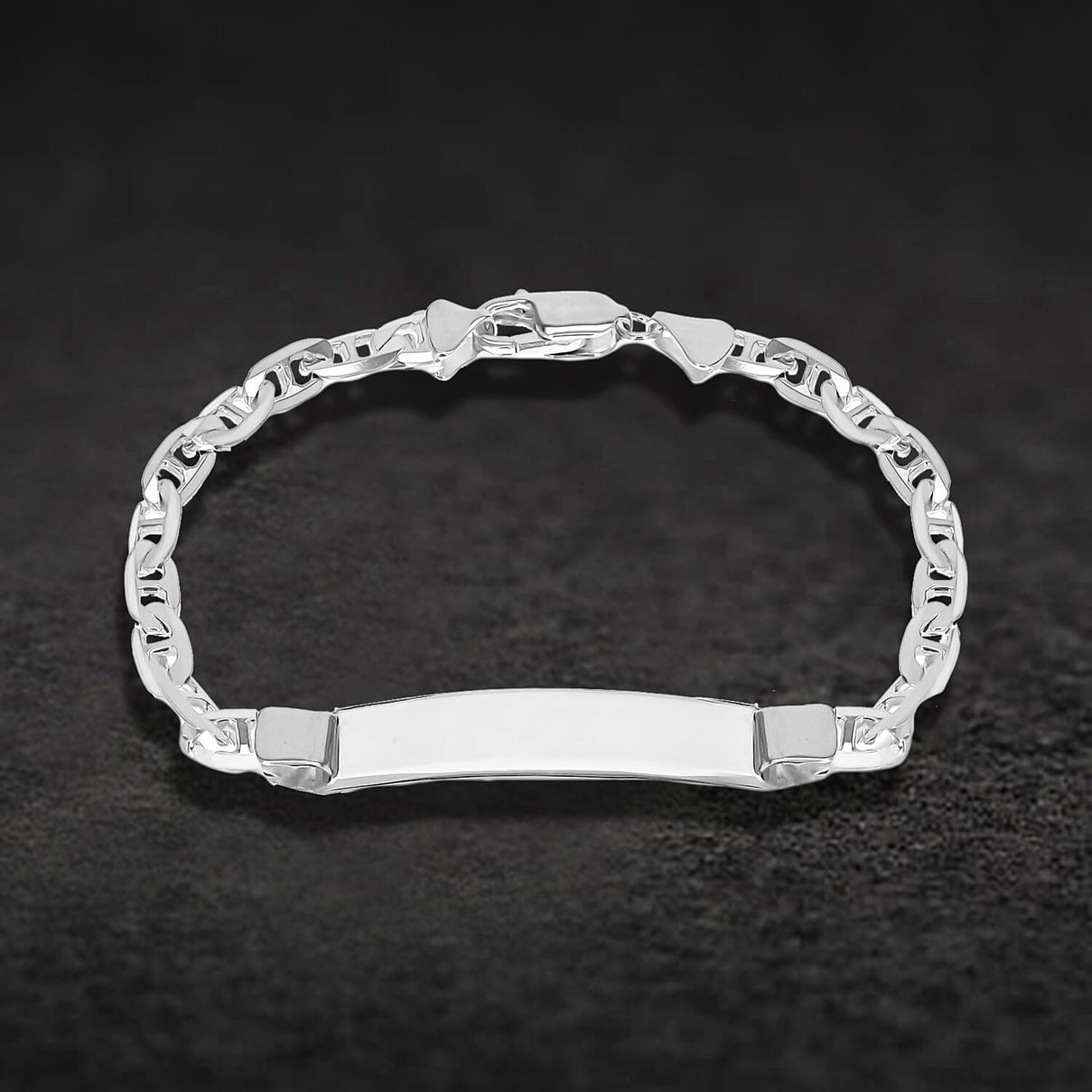 Sterling Silver 5.6mm Rambo ID Bracelet 7.5 Inch 7457385 1