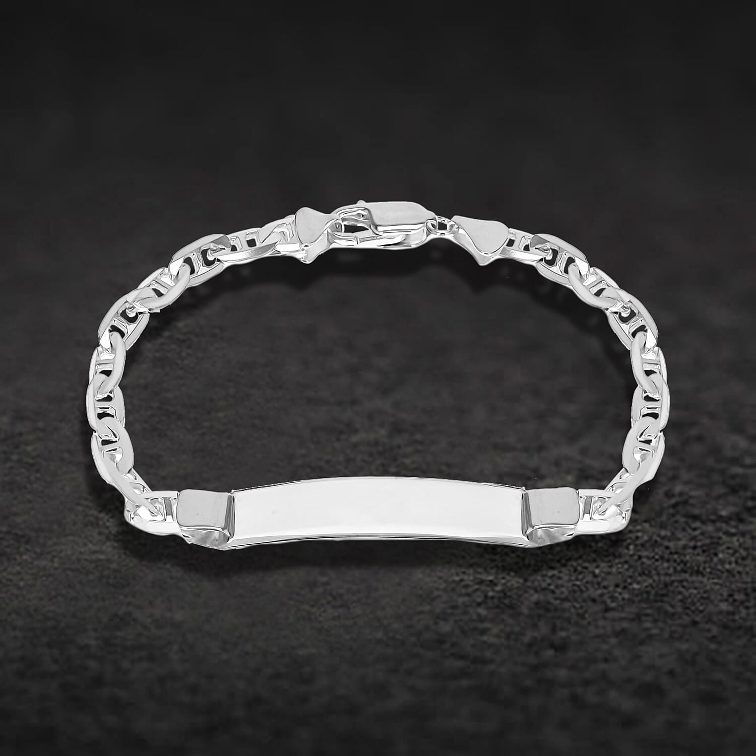 Sterling Silver 5.6mm Rambo ID Bracelet 7.5 Inch 7457385 1