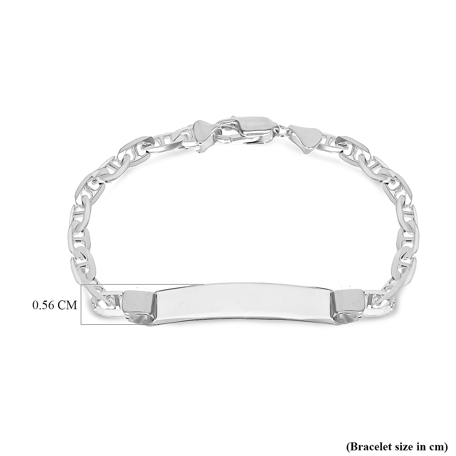 Sterling Silver 5.6mm Rambo ID Bracelet 7.5 Inch 7457385 2