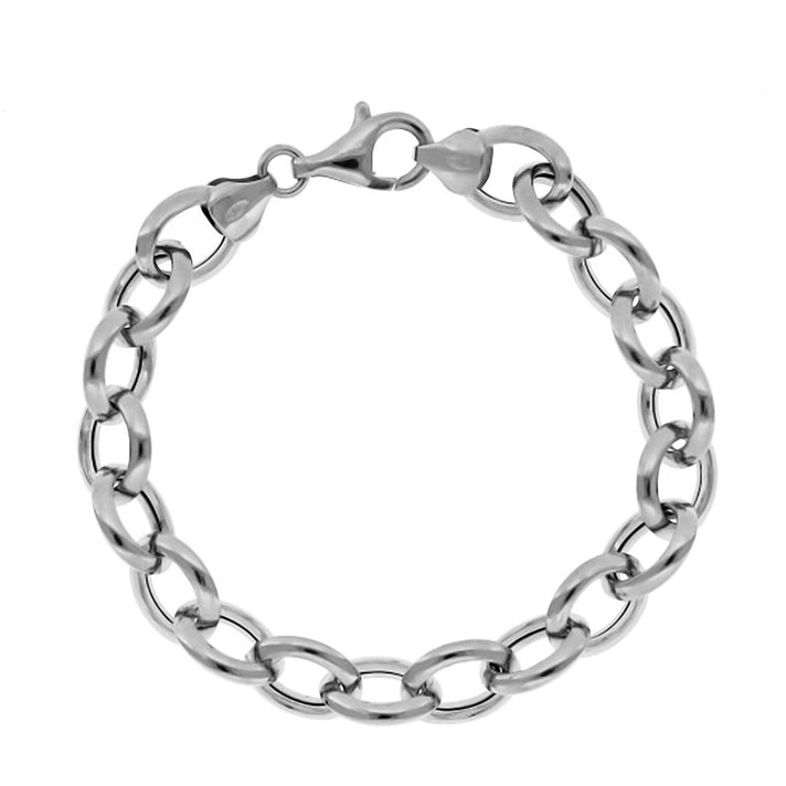 La Bella Fine Italian Jewellery - Sterling Silver Rolo Plain Bracelet (Size 7.5), Silver Wt. 14.00 Gms. 7760495 1