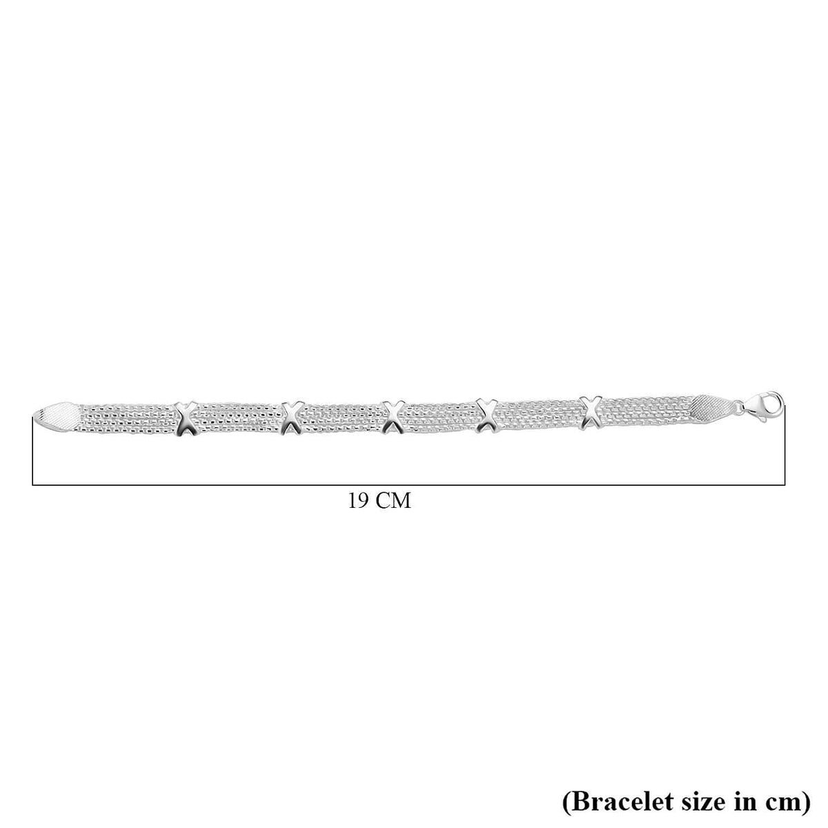 ONE TIME CLOSEOUT - Designer Inspiration - Sterling Silver Kiss Bracelet (Size - 7.5) 7982273 6