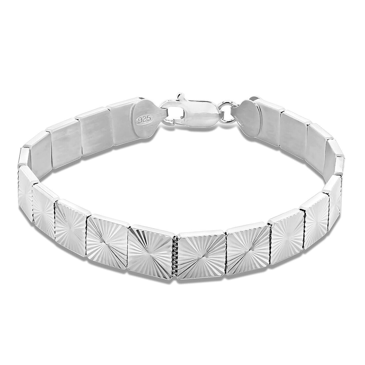 Sterling Silver 8mm Diamond Cut Sunray Bracelet 7.5 Inch 7315031 0