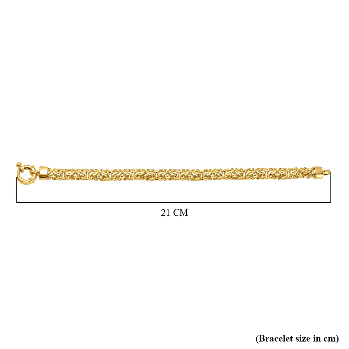 Vicenza Closeout - Yellow Gold Overlay Sterling Silver Byzantine Bracelet (Size - 7.5), 7722868 4