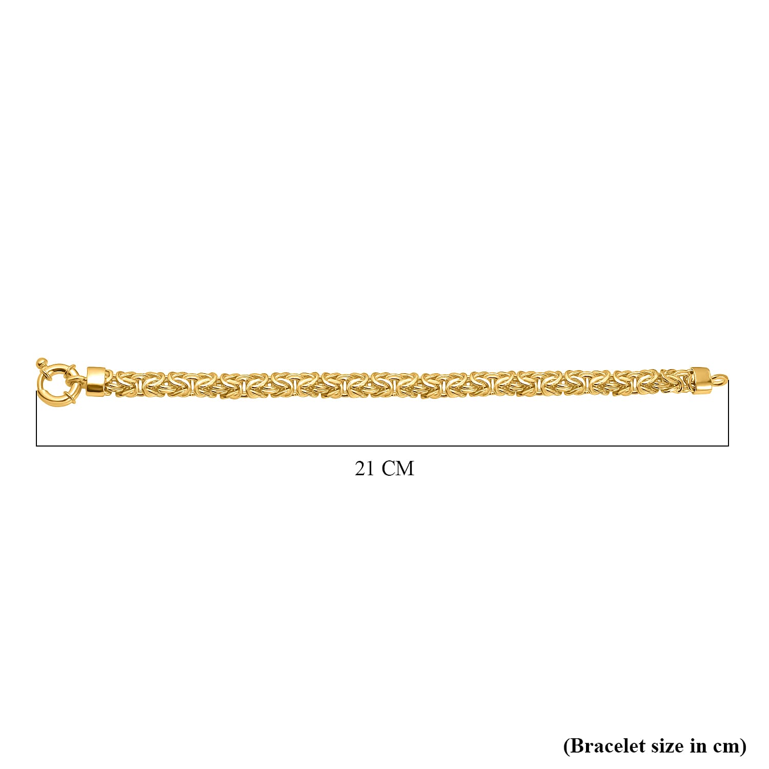 Vicenza Closeout - Yellow Gold Overlay Sterling Silver Byzantine Bracelet (Size - 7.5), 7722868 4