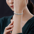 Iconic Collection Royal Bali Collection - Sterling Silver Dragon Bracelet (Size-7.5) With T-Bar Clasp, Silver Wt 15.00 GM