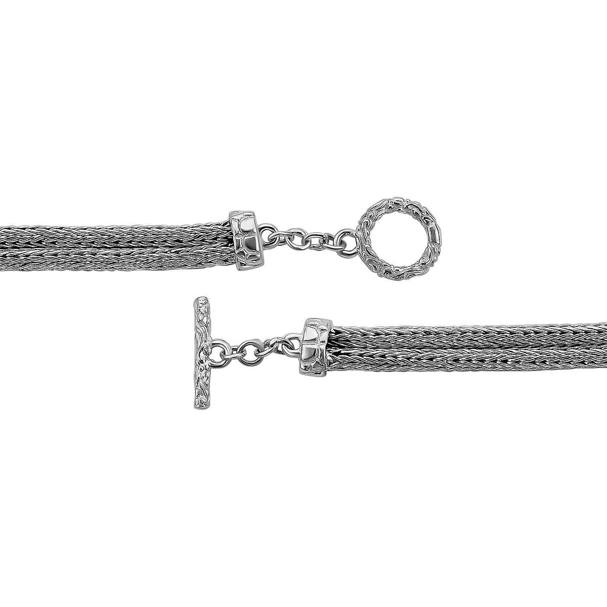 Sterling Silver Bracelet (Size - 7.5) with T - Bar Clasp, Silver Wt. 15.55 Gms. 7956341 4