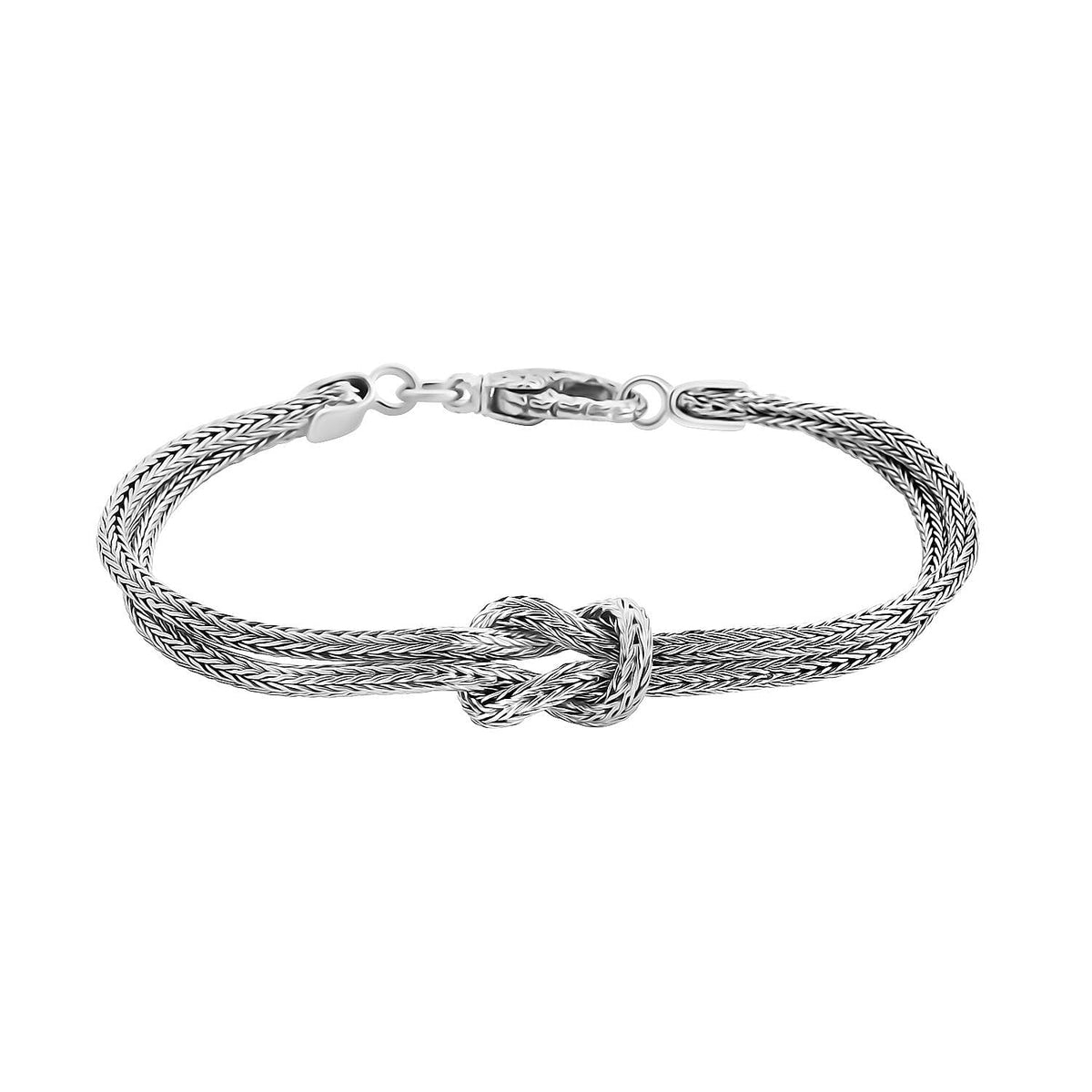Royal Bali Collection - Designer Inspired Sterling Silver Knot Bracelet (Size - 7.5) 7856285 1