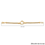 Royal Bali Collection - Heart Bracelet With Lobster Clasp in 22K Yellow Gold Vermeil Sterling Silver (Size - 7.5) 19.00 Gram