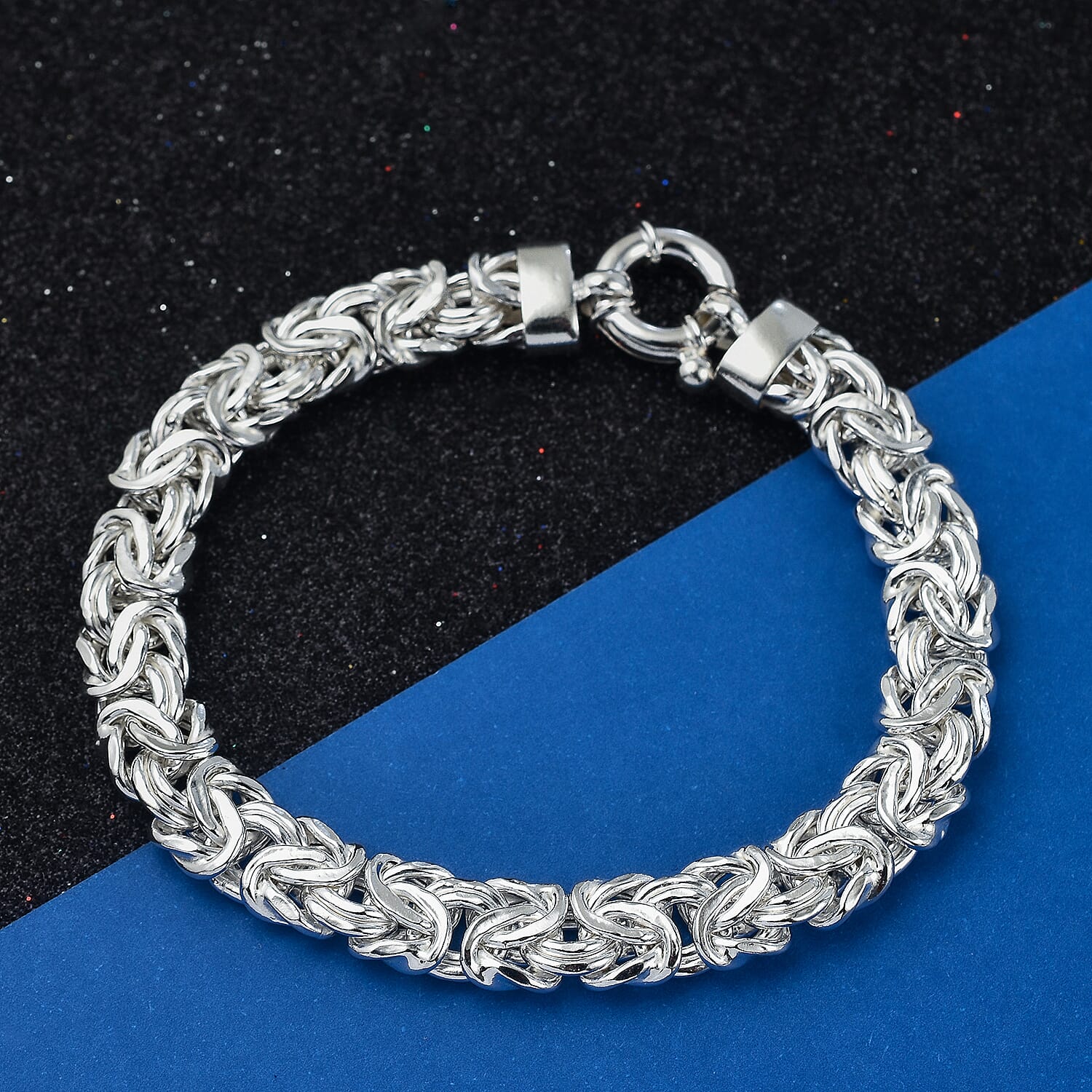 Byzantine Bracelet With Senorita Clasp (Size - 7.5)in Sterling Silver 7722879 1