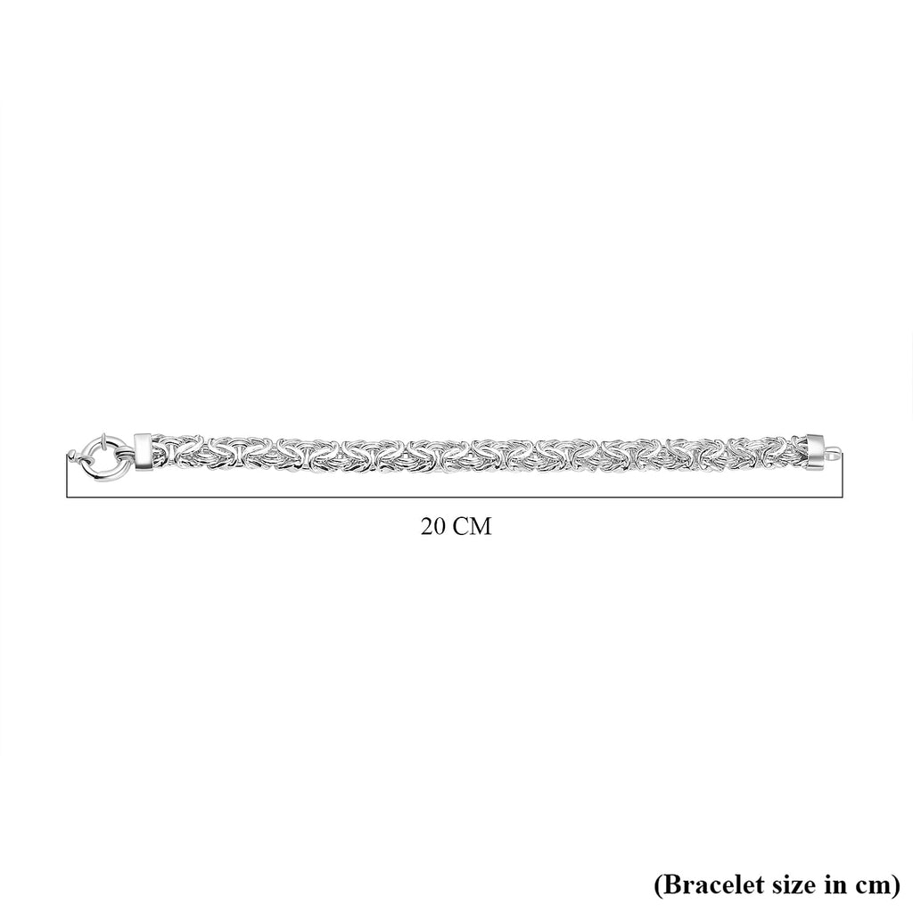 OneTime Closeout Deal - Byzantine Bracelet (Size - 7.5) with Senorita Clasp in Sterling Silver