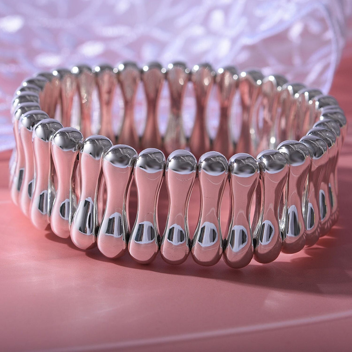 Thai Silver Bamboo Bracelet (Size - 7.5) 7801394 1