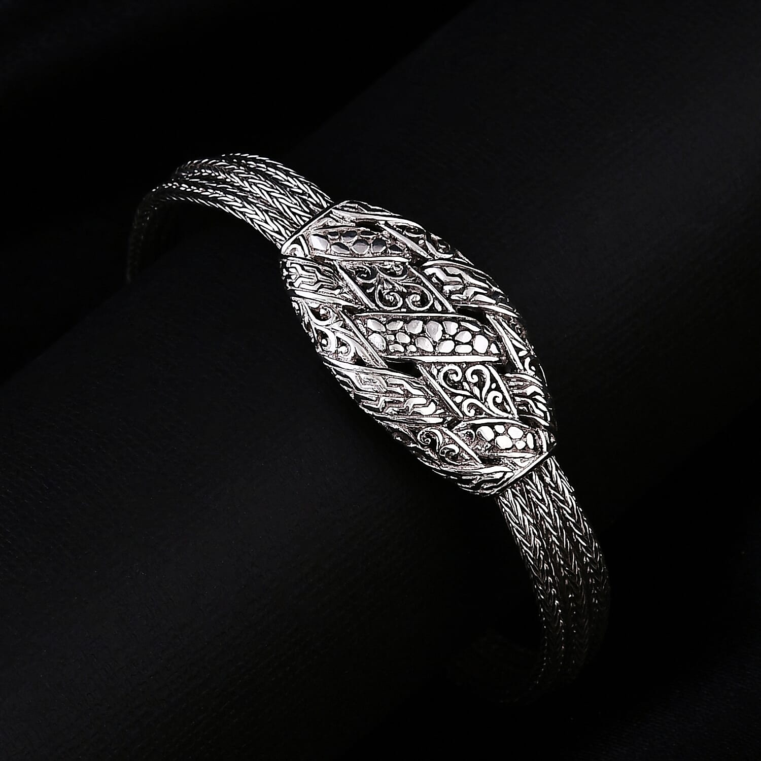 Sterling Silver Bracelet (Size 7.5), Silver Wt. 26.30 Gms. 7748797 2