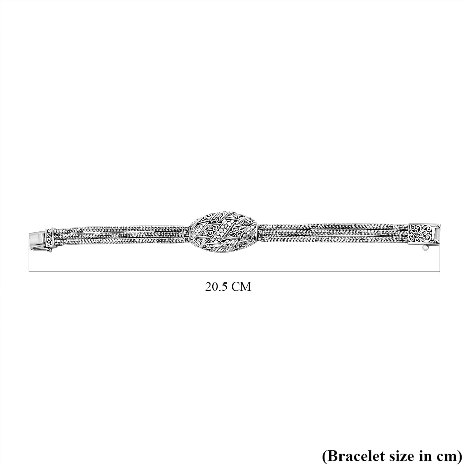 Sterling Silver Bracelet (Size 7.5), Silver Wt. 26.30 Gms. 7748797 5