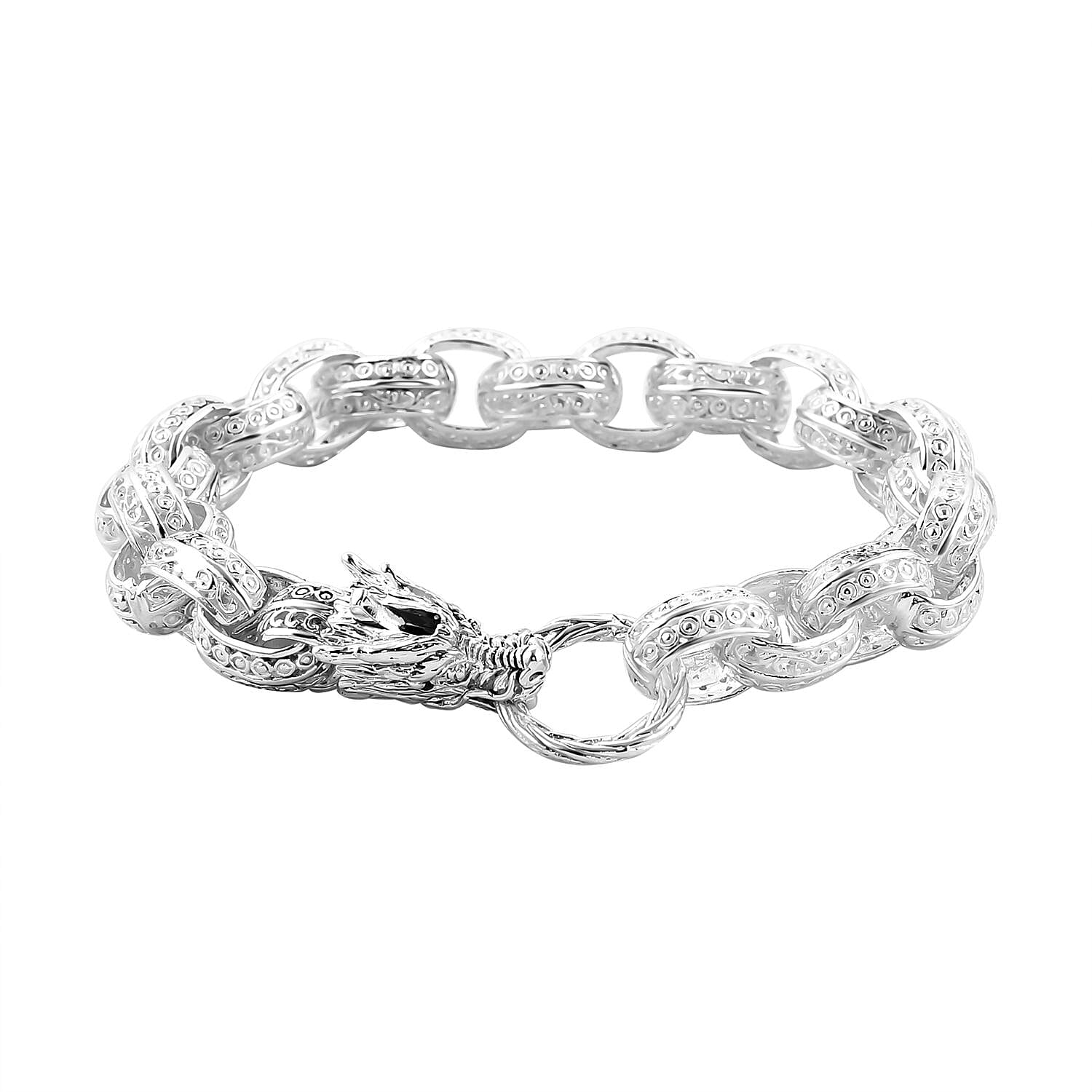 Royal Bali Legacy Collection Sterling Silver Dragon Bracelet (Size - 7.5) 7749547 0