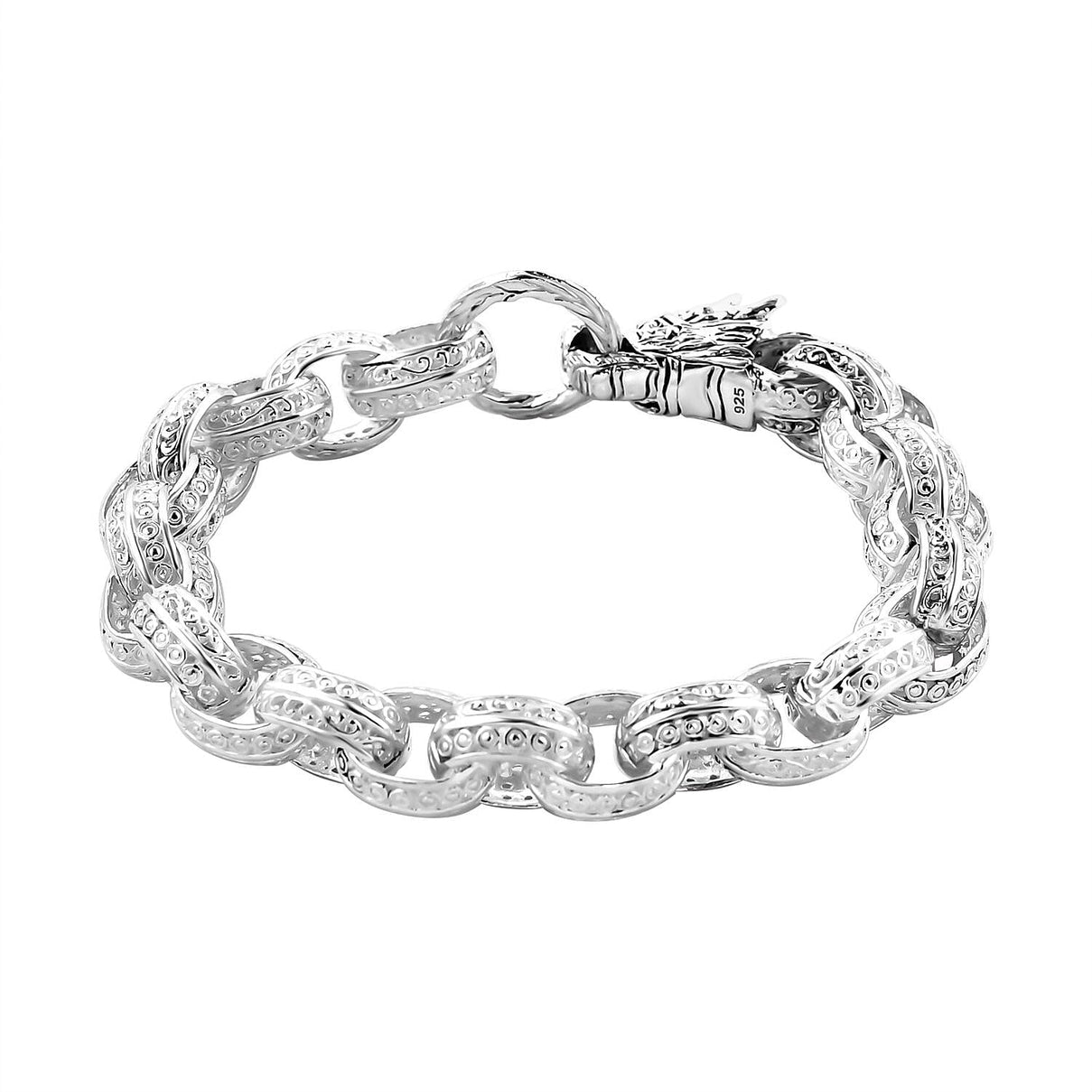 Royal Bali Legacy Collection Sterling Silver Dragon Bracelet (Size - 7.5) 7749547 3