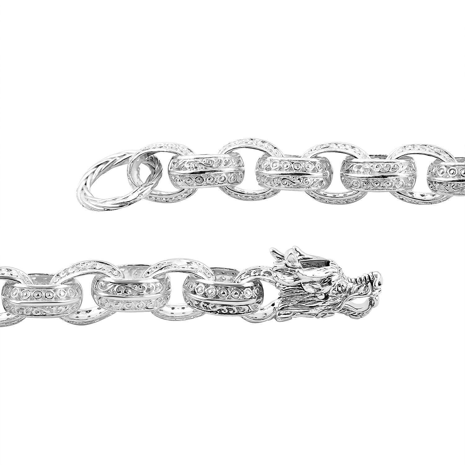 Royal Bali Legacy Collection Sterling Silver Dragon Bracelet (Size - 7.5) 7749547 4