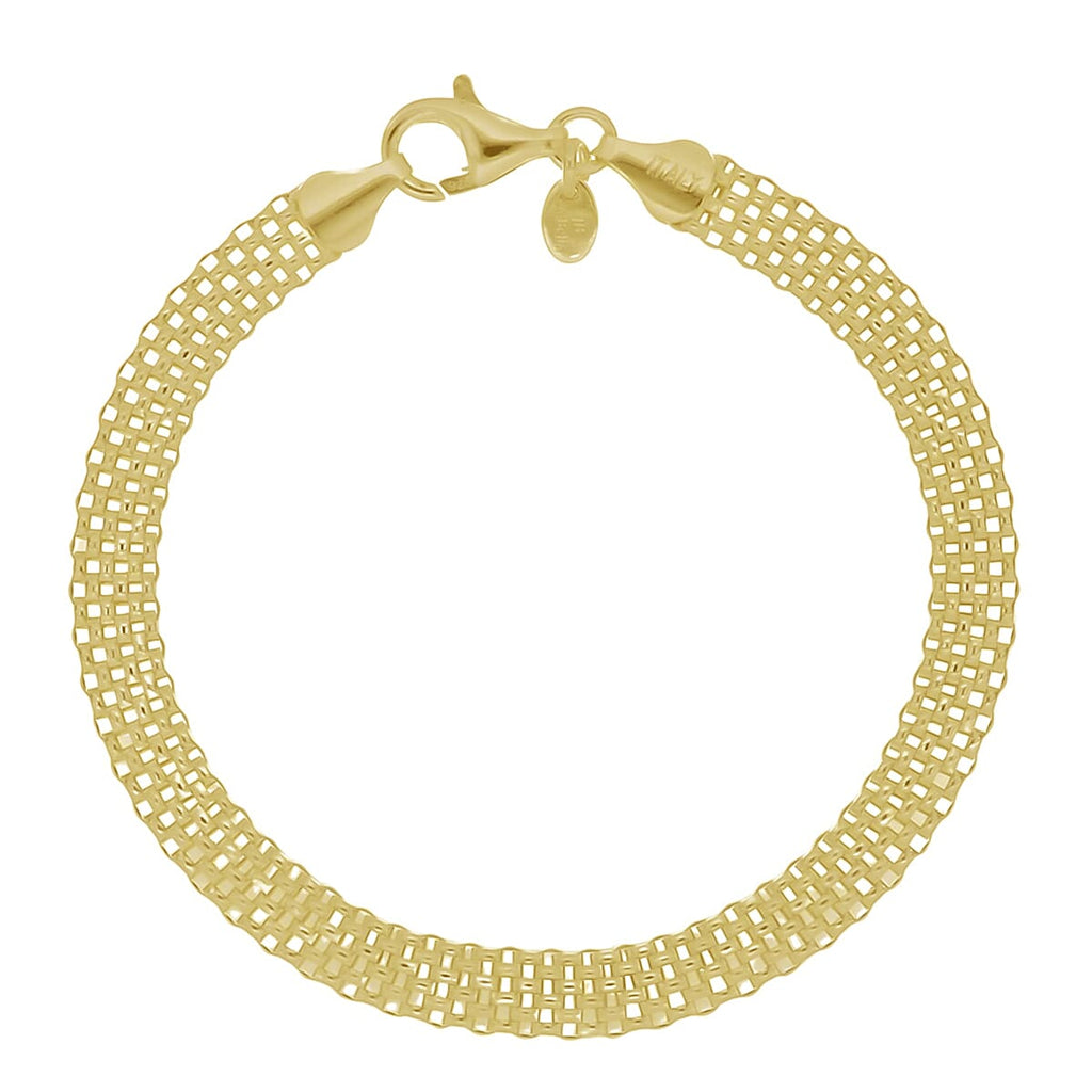 THE CYBER MONDAY EXCLUSIVE DEAL - La Bella Fine Italian Jewellery - Gold Overlay Sterling Silver Bracelet (Size - 7.5)
