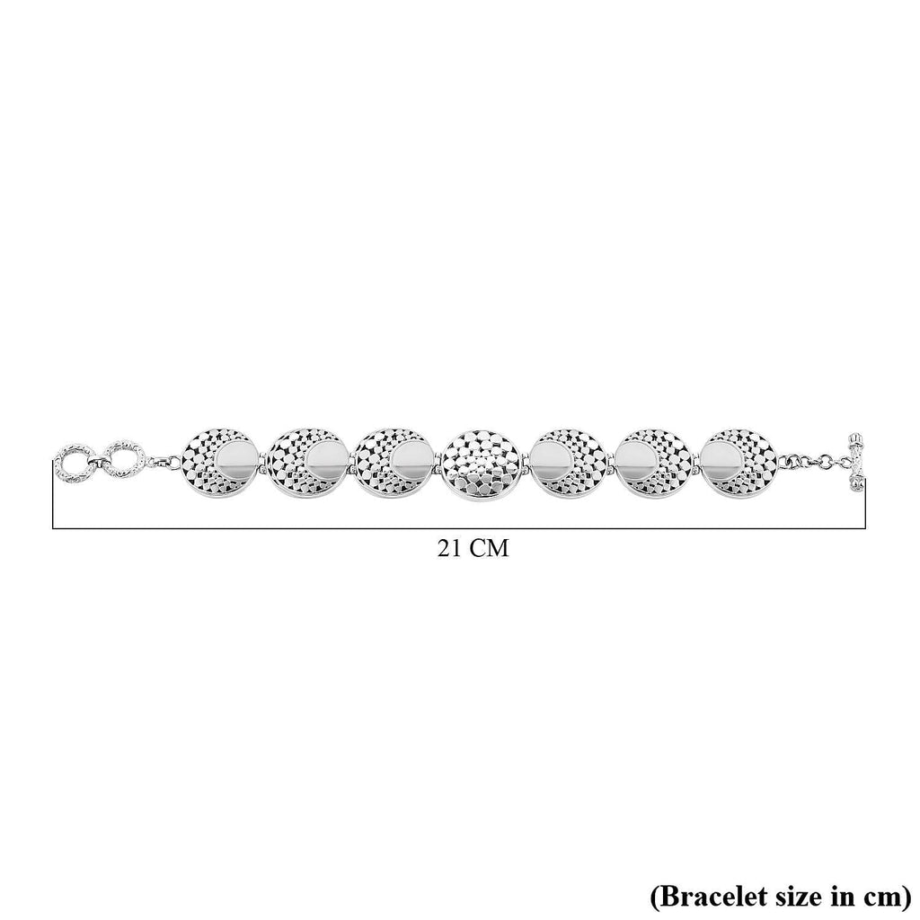 Royal Bali Collection Sterling Silver Bracelet (Size - 7.5),  Silver Wt. 33.25 Gms