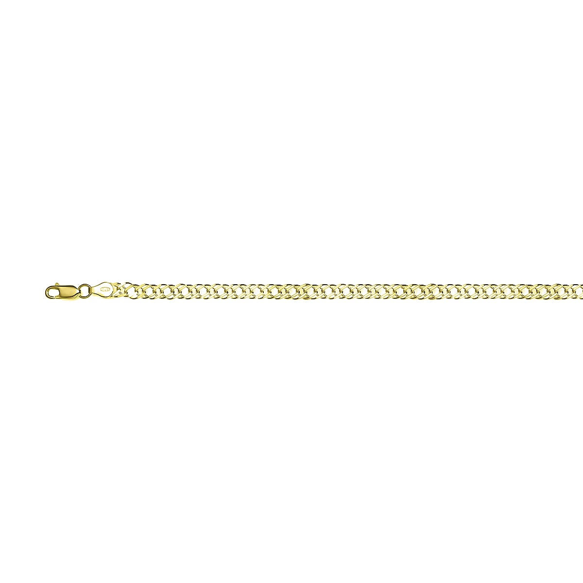 Vicenza Special - Gold Overlay Sterling Silver Double Curb Bracelet (Size - 7.5) 7724034 2