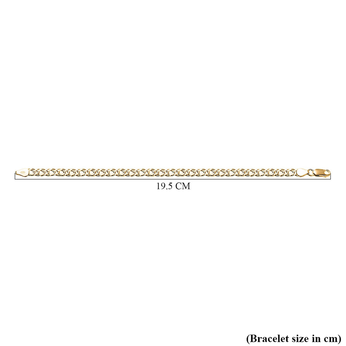 Vicenza Special - Gold Overlay Sterling Silver Double Curb Bracelet (Size - 7.5) 7724034 5