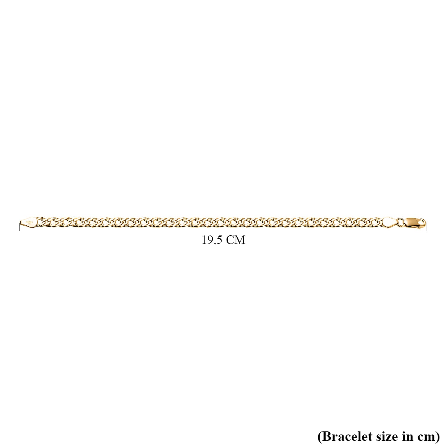 Vicenza Special - Gold Overlay Sterling Silver Double Curb Bracelet (Size - 7.5) 7724034 5